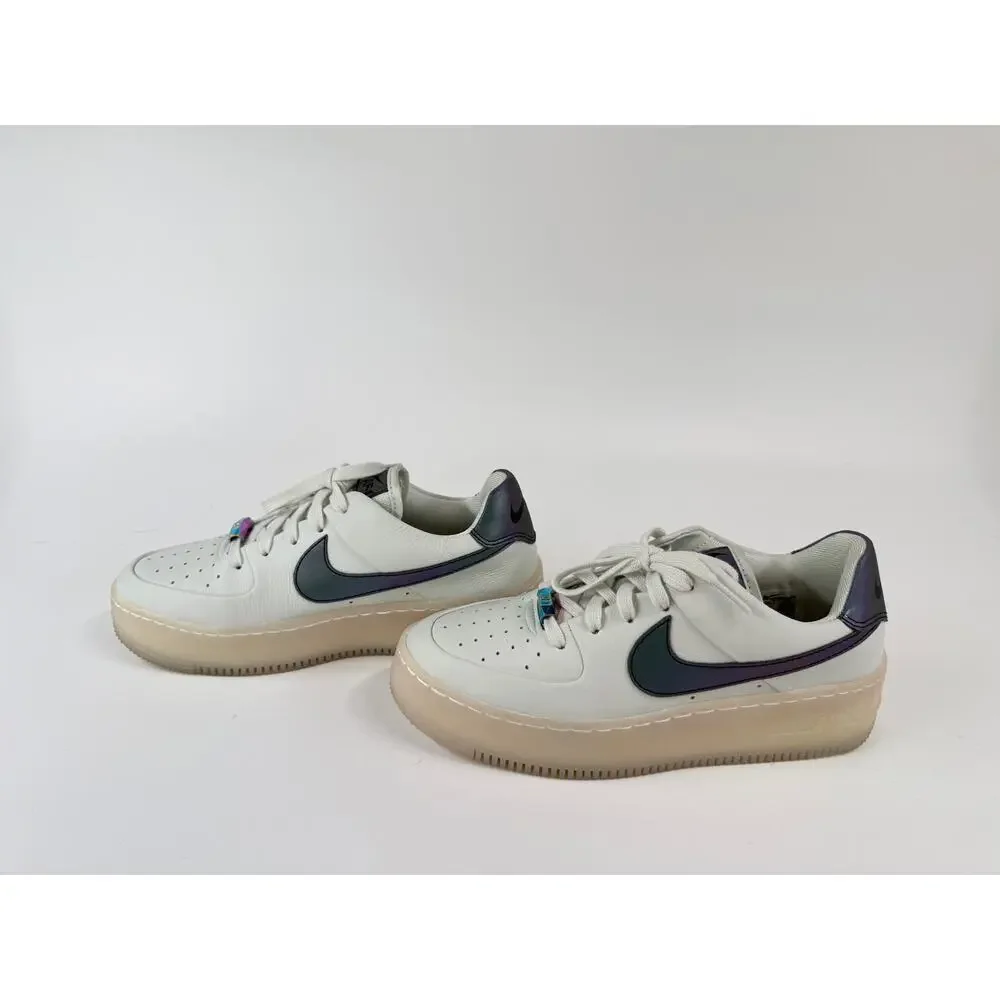 Nike Air Force 1 Sage Low LX AR5409-003 Women’s 8 Spruce Aura White Iridescent - Picture 3 of 10